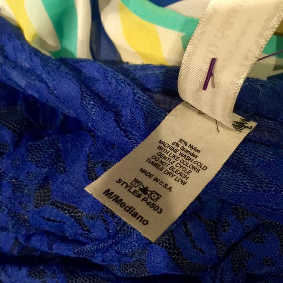 Beautiful sheer top and blue lace palazzo pant NEW - Picture 14 of 14